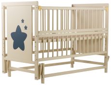 Дитяче ліжко Babyroom Зірочка Z-02 маятник, відкидний бік бук слонова кістка